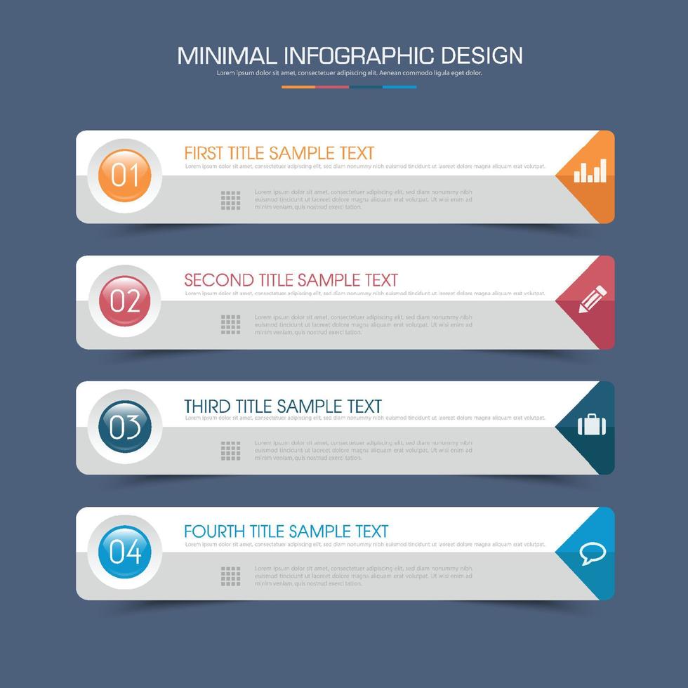 modelo de infográfico de negócios com ícone, ilustração de design vetorial vetor