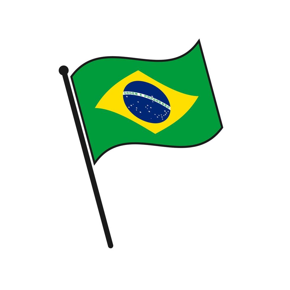 bandeira simples isolada vetor