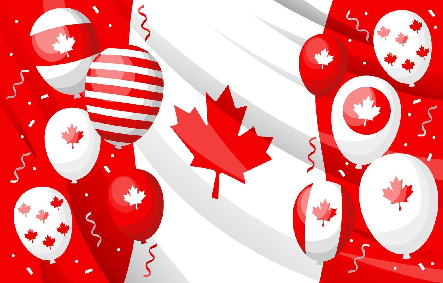 celebração do dia do Canadá vetor