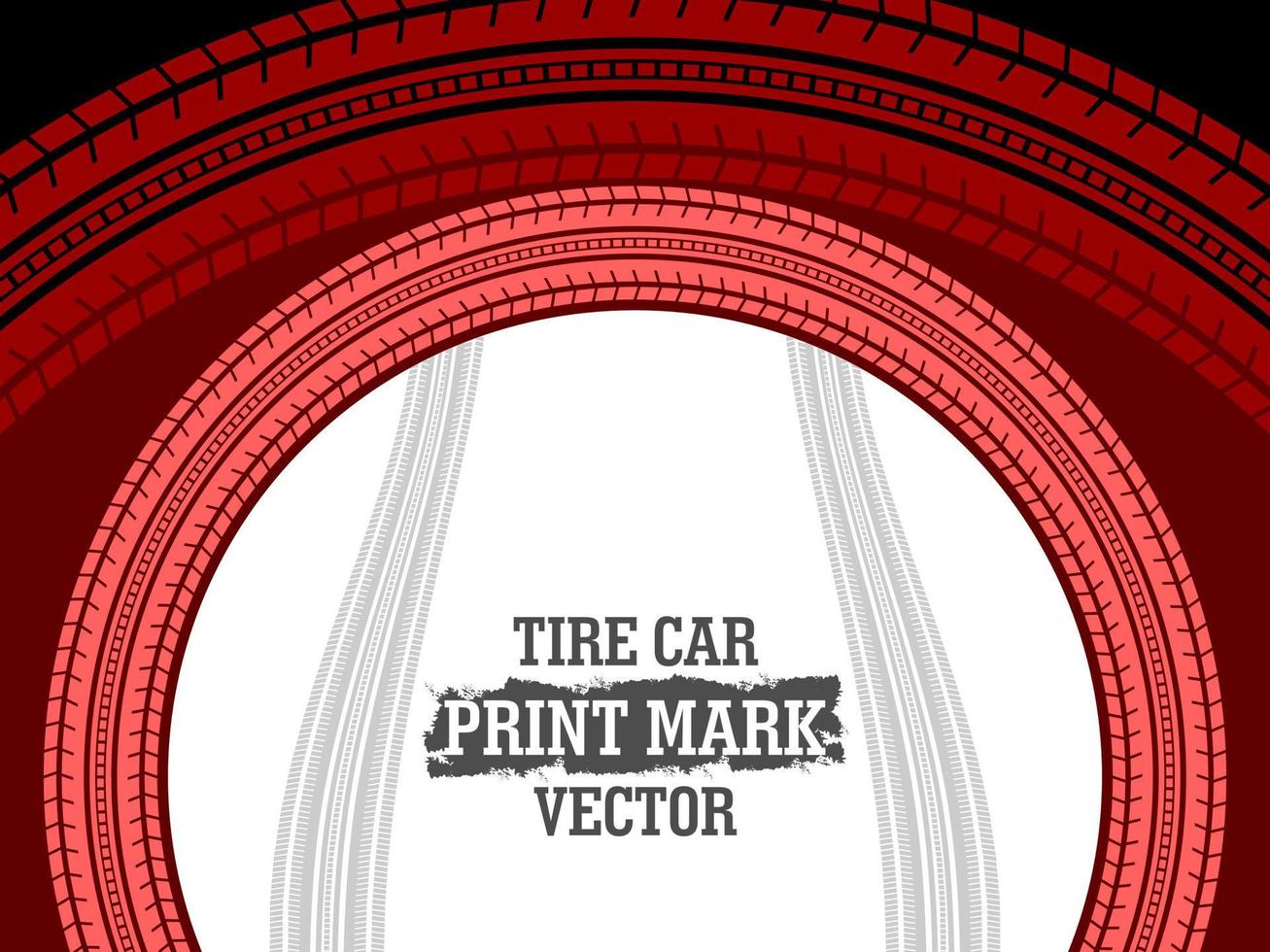 impressão de pneu de carro com círculo vetor