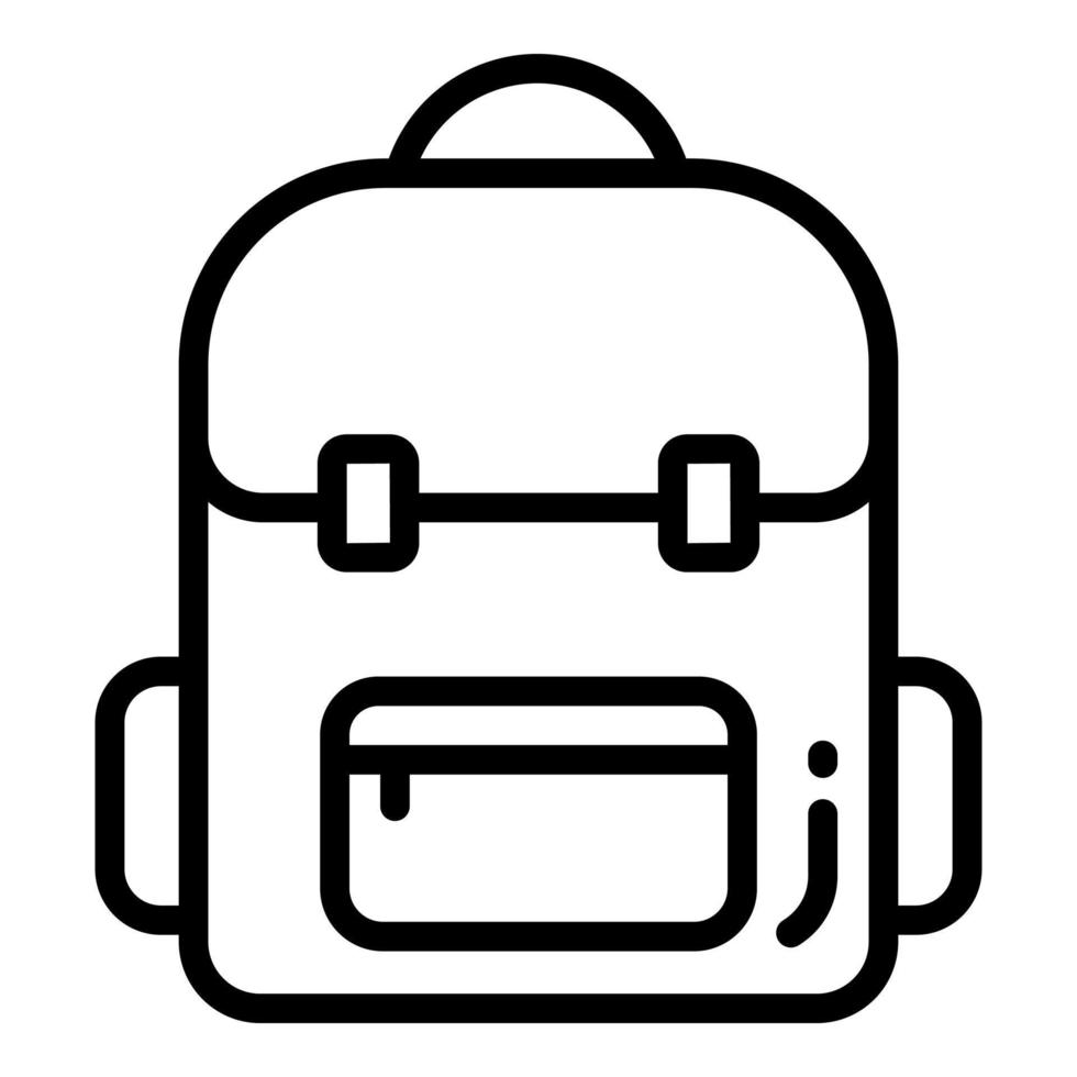 ícone de linha de vetor de bolsa, ícone de escola e educação
