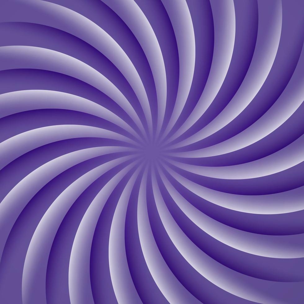 espiral de hipnose rotativa ultravioleta e branca. ilusão de óptica. ilustração em vetor psicodélico hipnótico. girar fundo abstrato. fácil de editar o modelo de design.