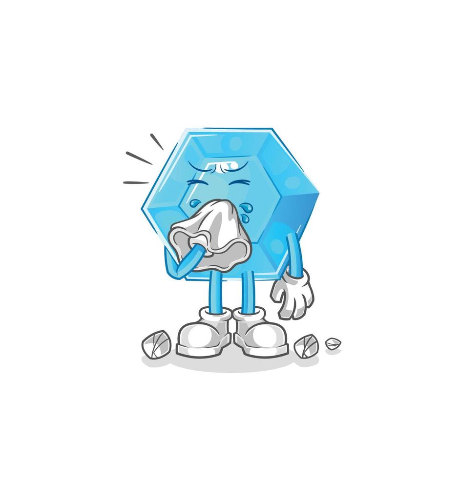 mascote de ilustração vetorial de desenho animado de diamante vetor