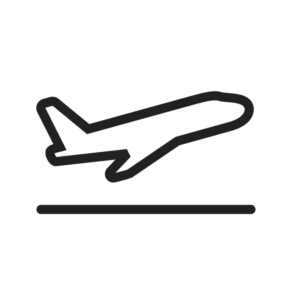 ícone de linha de decolagem de voo vetor