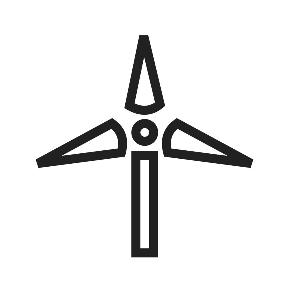 ícone da linha do moinho de vento vetor