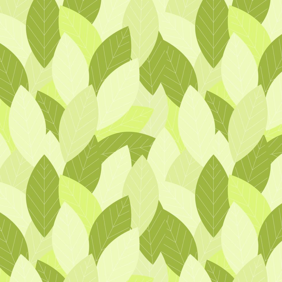folha verde de verão padrão vetor