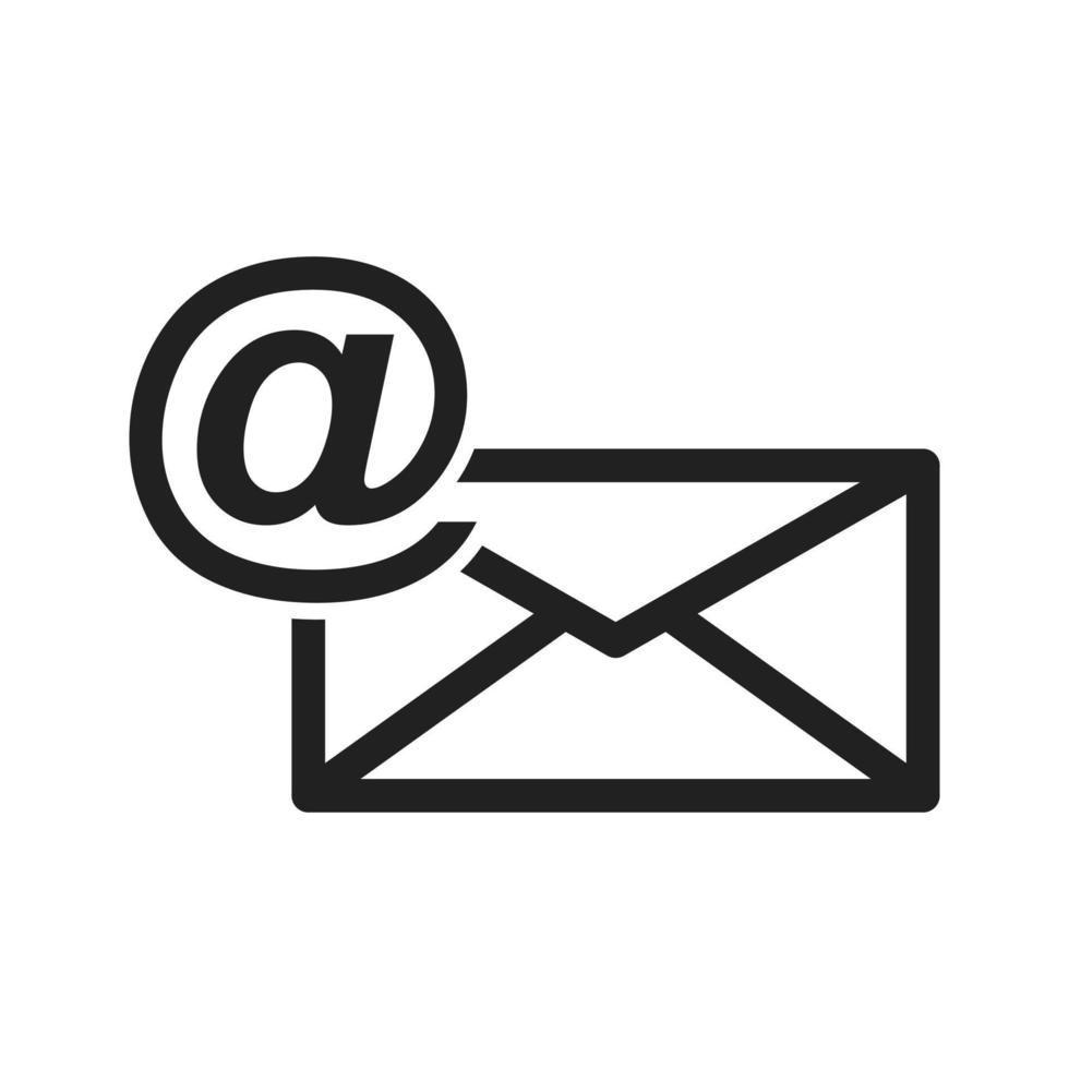 ícone de linha de e-mail vetor