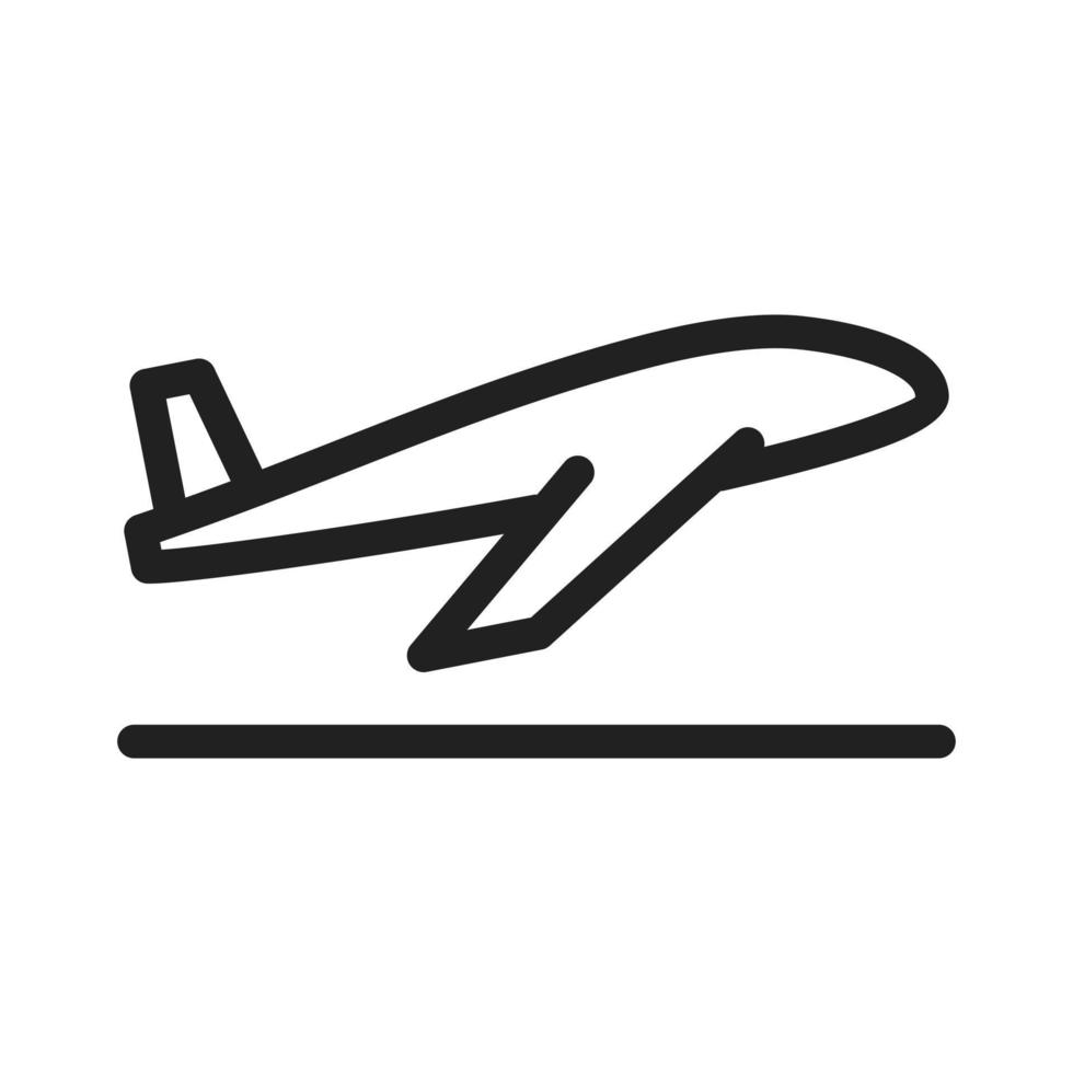 ícone de linha de avião vetor