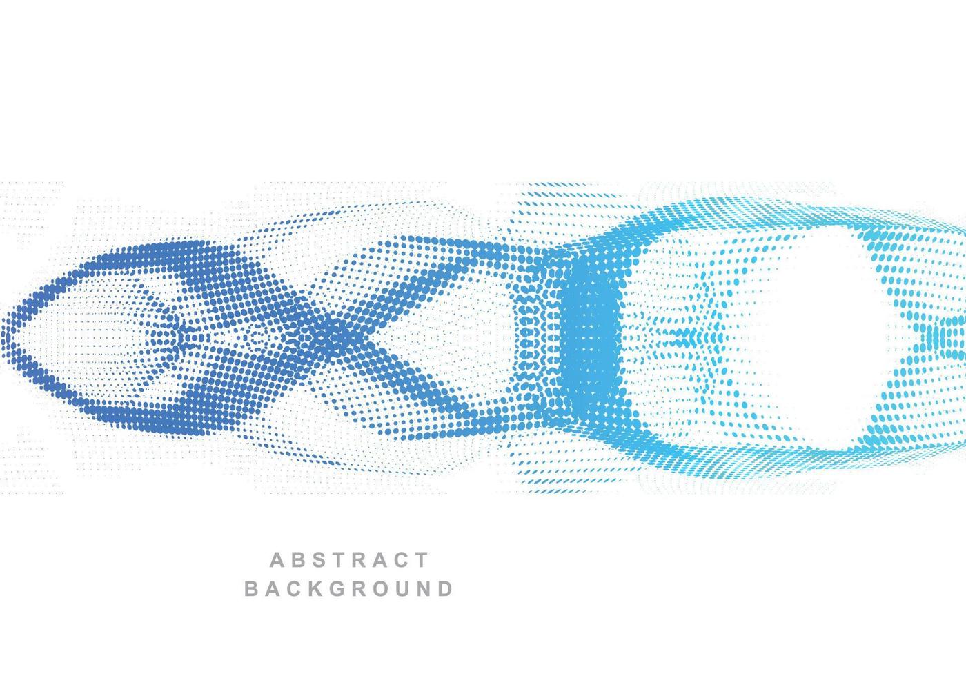 ilustração de fundo de onda fluida pontilhada azul abstrata vetor