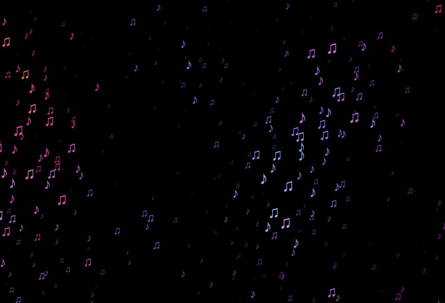 textura vector rosa escuro, azul com notas musicais.