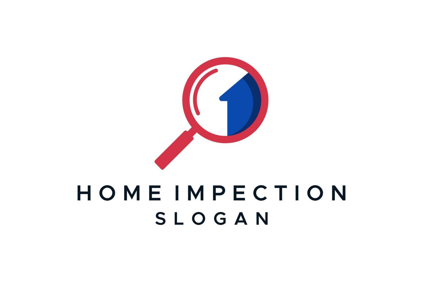 logotipo de inspeção residencial isolado vetor