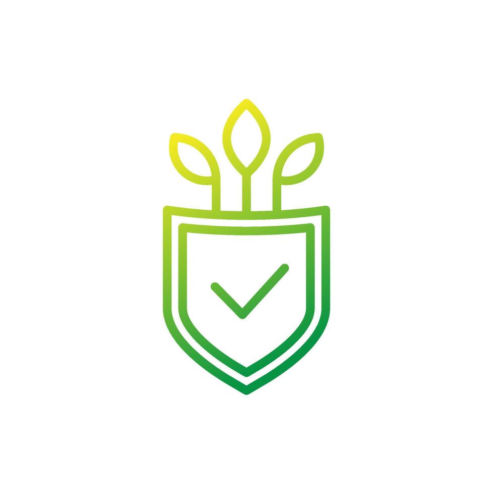 ícone de linha de proteção de cultivos, agricultura e agricultura vetor