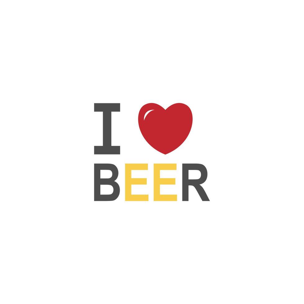 vetor de modelo de ilustração de design de logotipo de ícone de cerveja