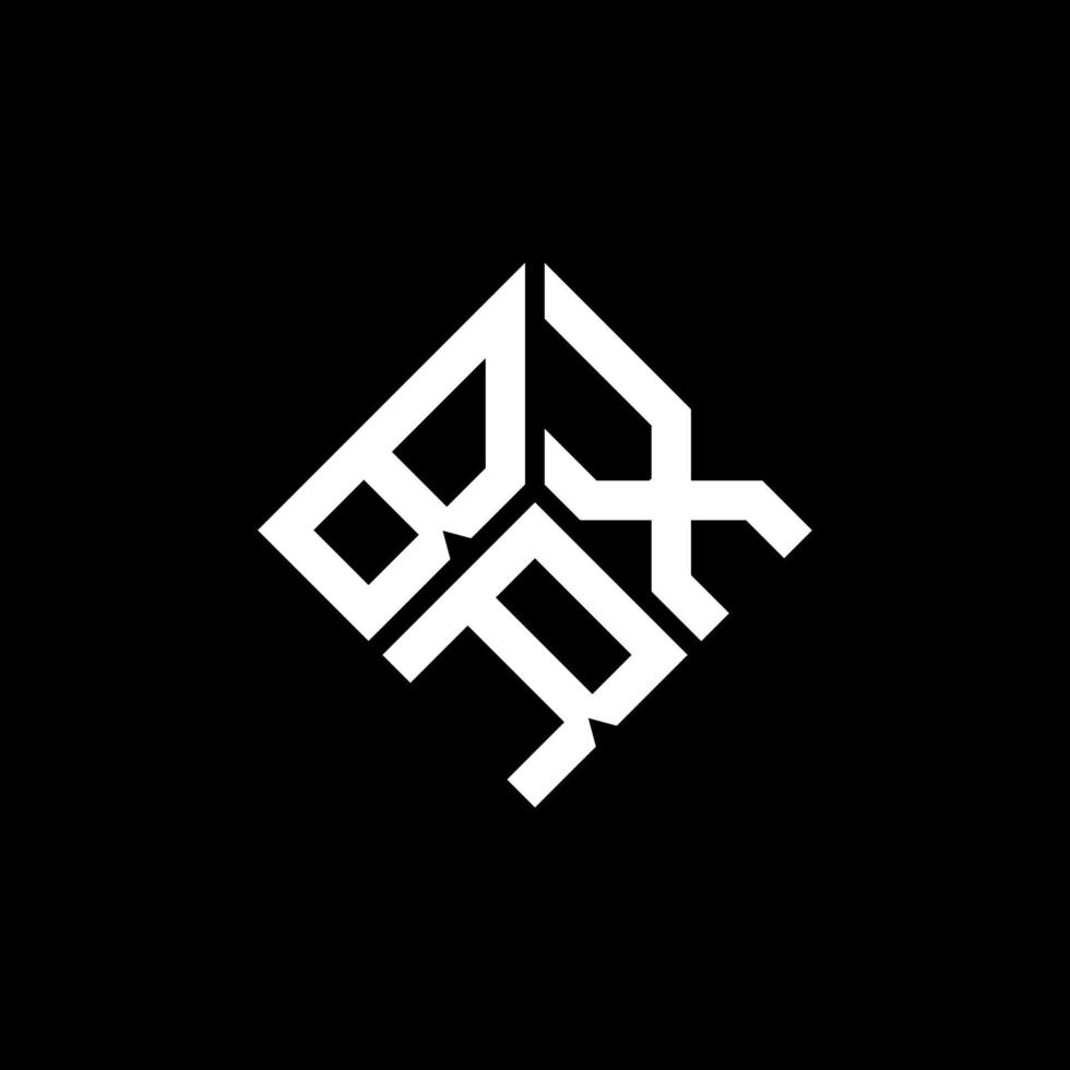 design de logotipo de letra brx em fundo preto. conceito de logotipo de letra de iniciais criativas brx. design de letra brx. vetor