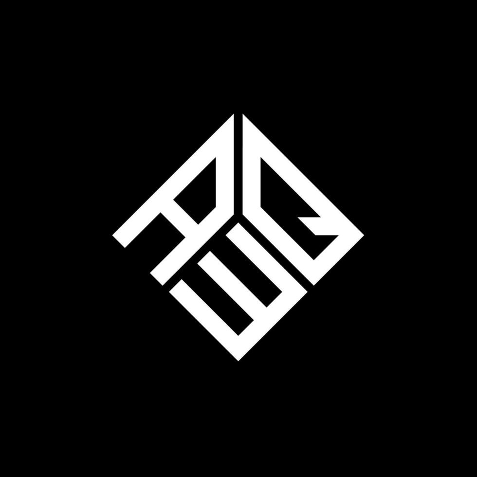 design de logotipo de letra awq em fundo preto. conceito de logotipo de letra de iniciais criativas awq. design de letra awq. vetor
