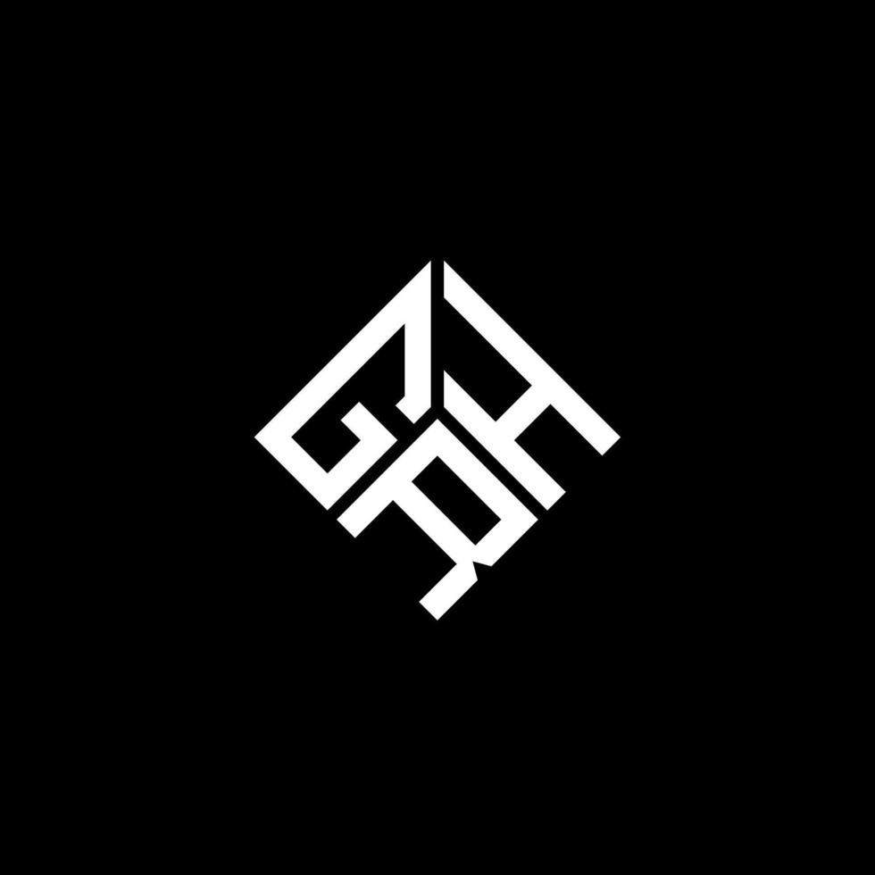 grh carta logotipo design em fundo preto. grh conceito de logotipo de letra de iniciais criativas. design de letra grh. vetor