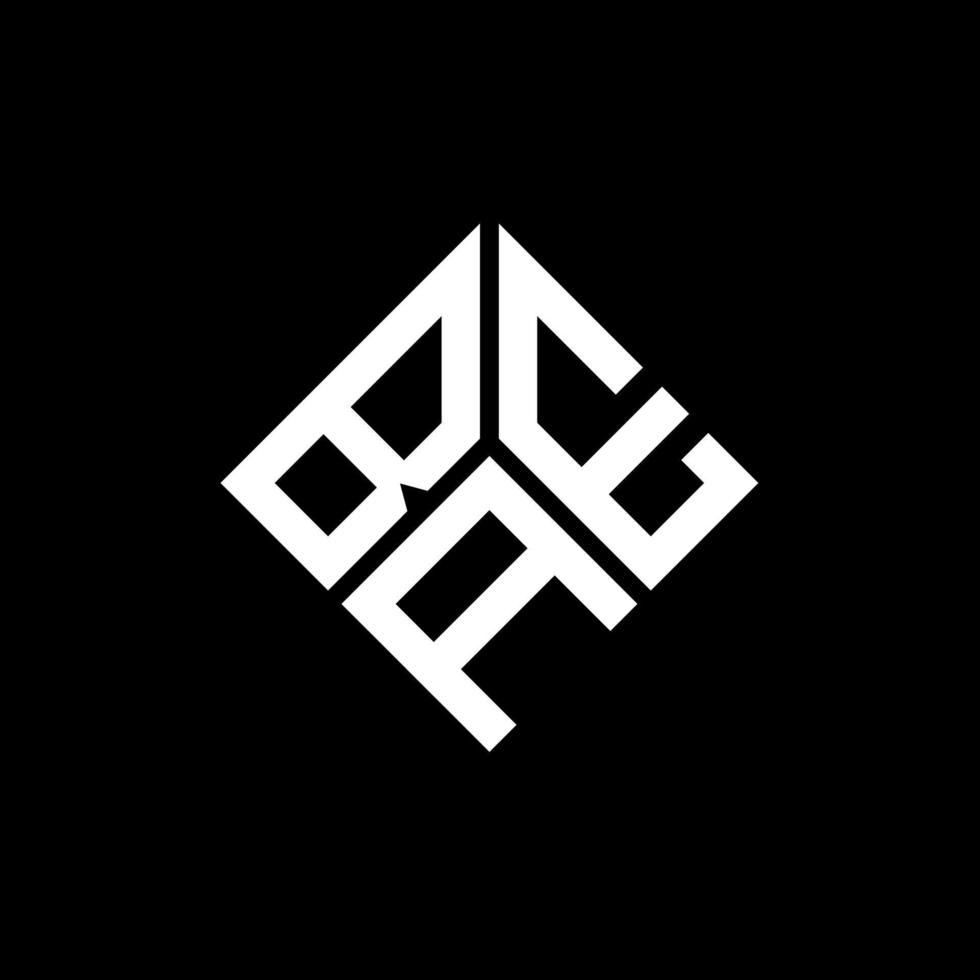 design de logotipo de letra bae em fundo preto. conceito de logotipo de letra de iniciais criativas bae. design de letra bae. vetor