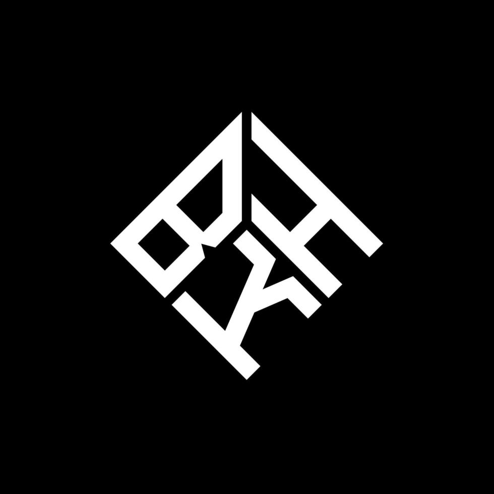 design de logotipo de letra bkh em fundo preto. conceito de logotipo de letra de iniciais criativas bkh. design de letra bkh. vetor