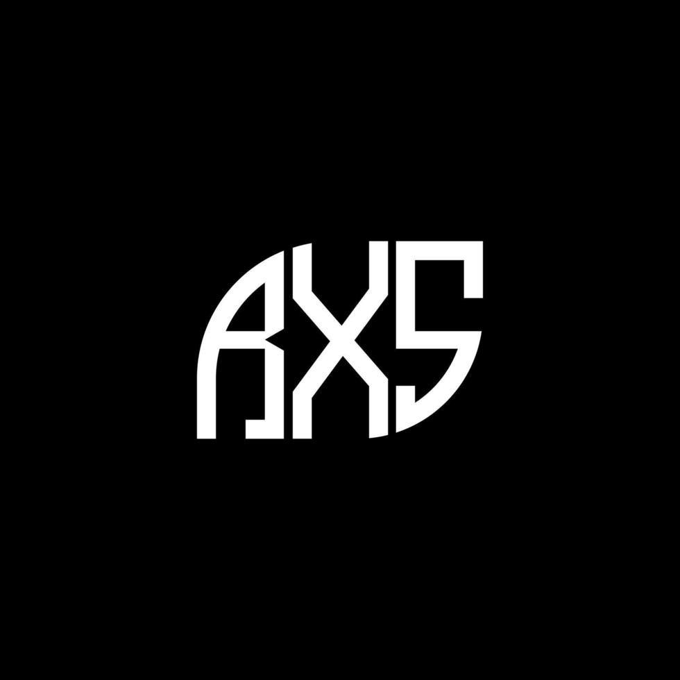 design de logotipo de carta rxs em fundo preto. conceito de logotipo de letra de iniciais criativas rxs. design de letra rxs. vetor