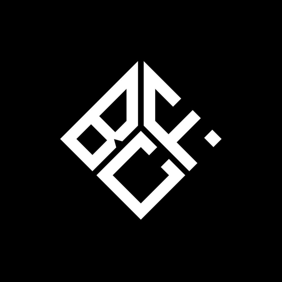 design de logotipo de carta bcf em fundo preto. conceito de logotipo de letra de iniciais criativas bcf. design de letra bcf. vetor