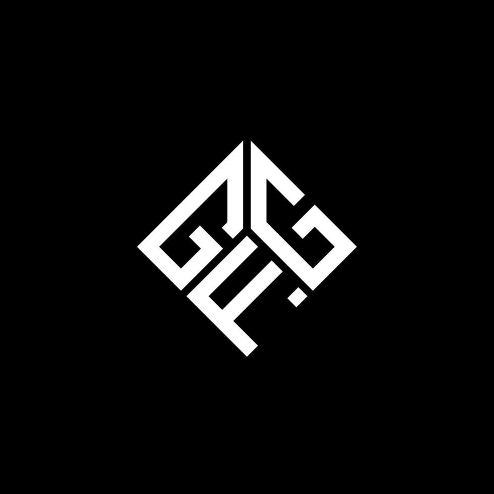 gfg carta logotipo design em fundo preto. gfg conceito de logotipo de carta de iniciais criativas. gfg design de letras. vetor