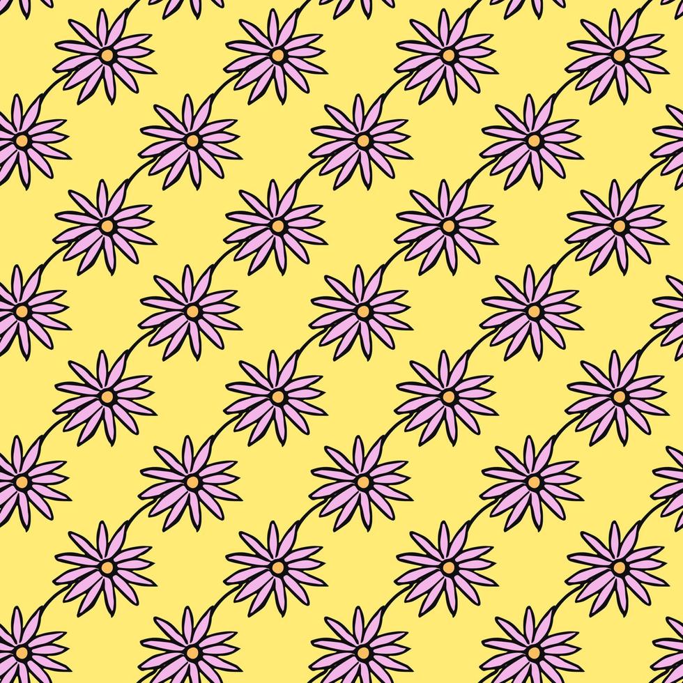 padrão de vetor floral sem emenda. fundo de flores coloridas. doodle padrão floral do dia das mães. ilustração de padrão floral vintage