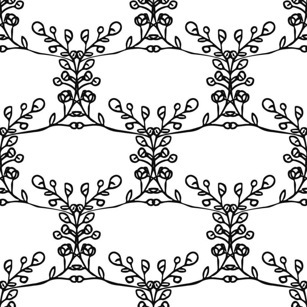 papel de parede floral sem costura. doodle vector com ornamento floral. decoração floral vintage