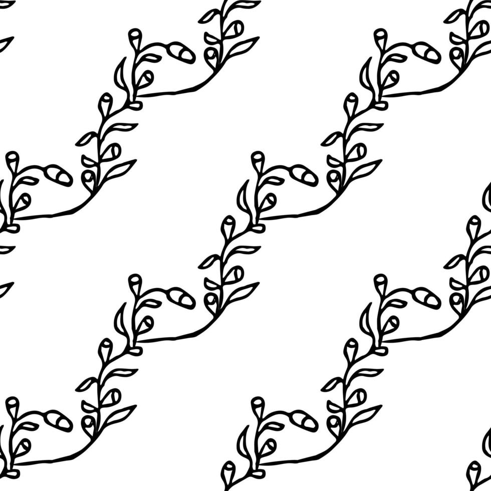 papel de parede floral sem costura. doodle vector com ornamento floral. decoração floral vintage