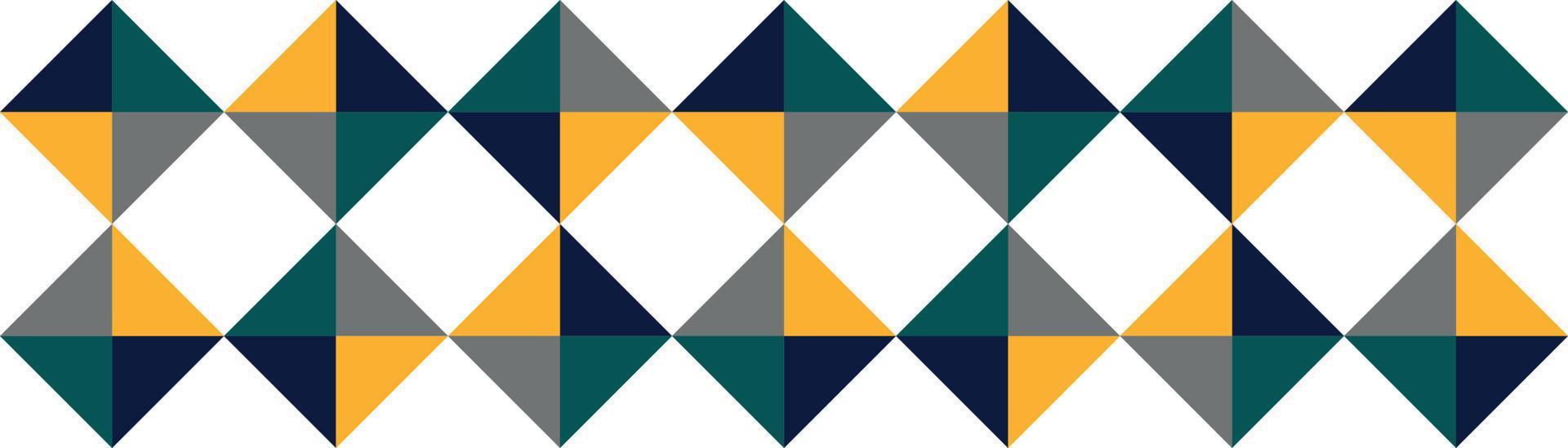 padrão de fundo branco panorâmico com quadrados coloridos - vetor