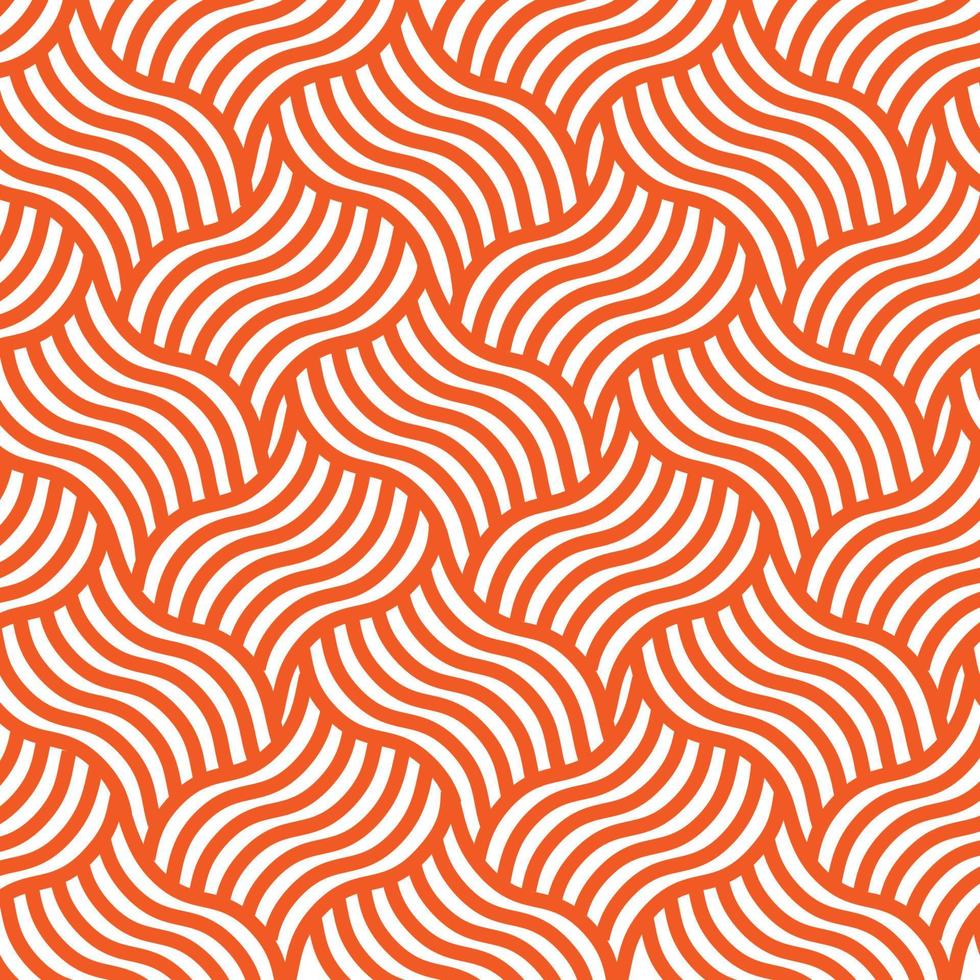 abstrato sem costura onda geométrica laranja padrão de fundo vector