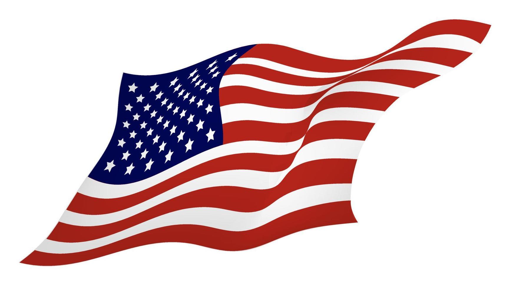bandeira dos estados unidos da américa, ilustração vetorial vetor