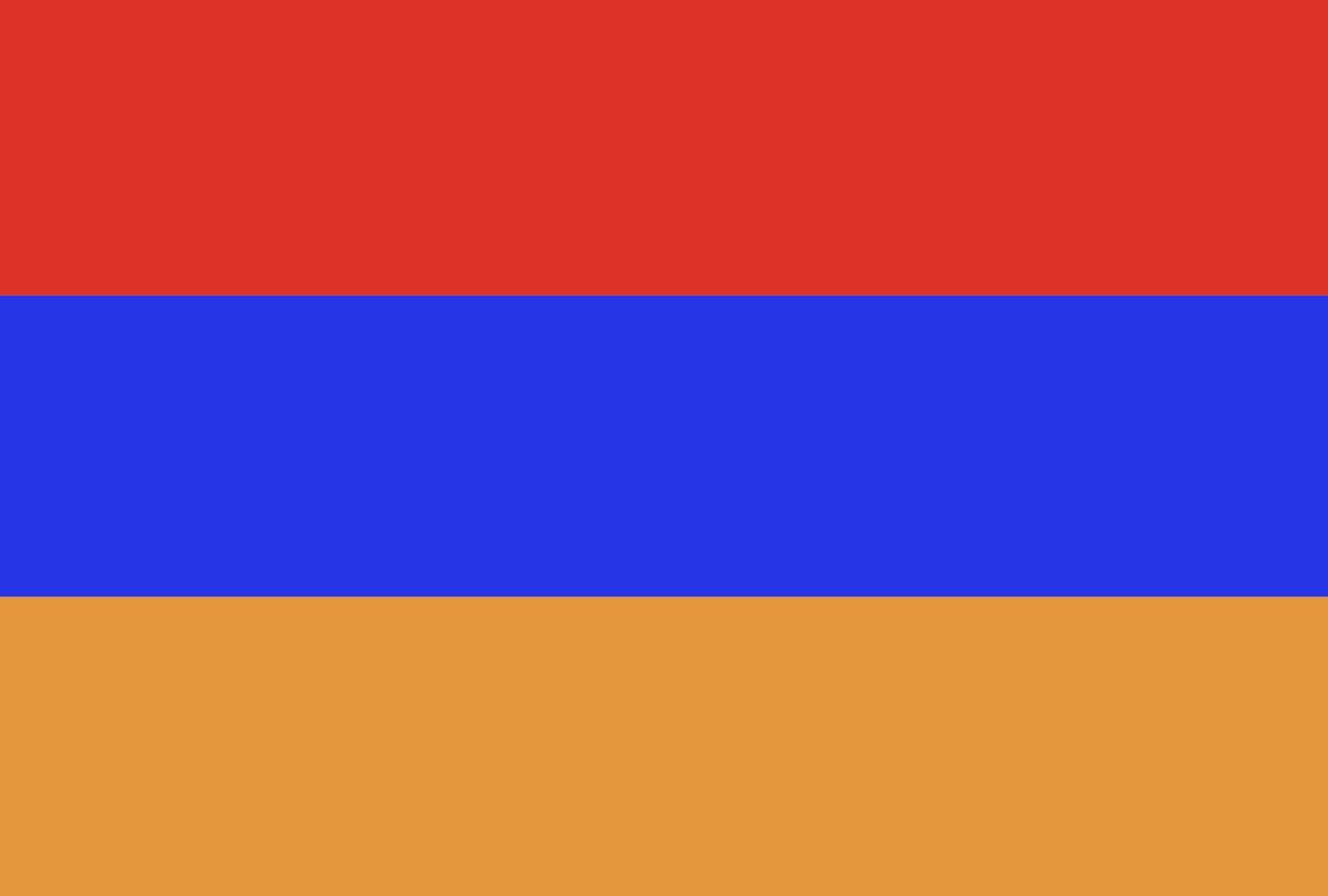 ícone de vetor de bandeira da armênia em cor oficial e proporção corretamente