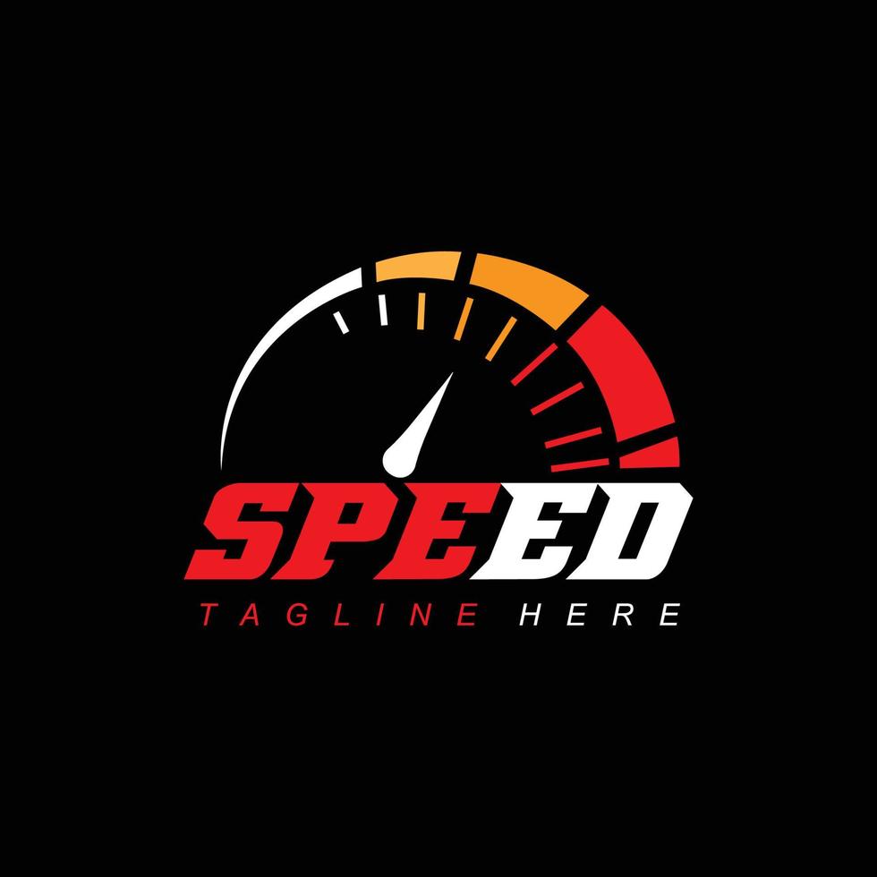 vetor de ícone do logotipo do velocímetro, design de velocidade do veículo, ilustração de design