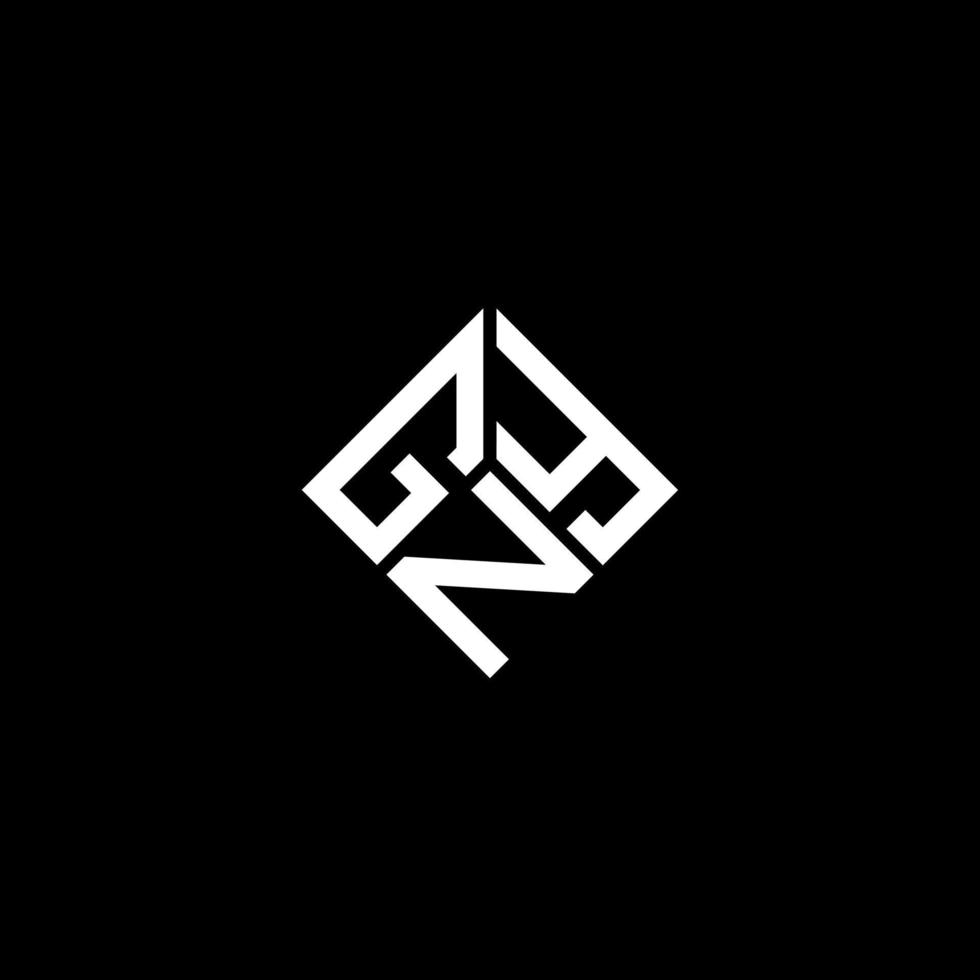 design de logotipo de carta gny em fundo preto. conceito de logotipo de carta de iniciais criativas gny. design de letra gny. vetor