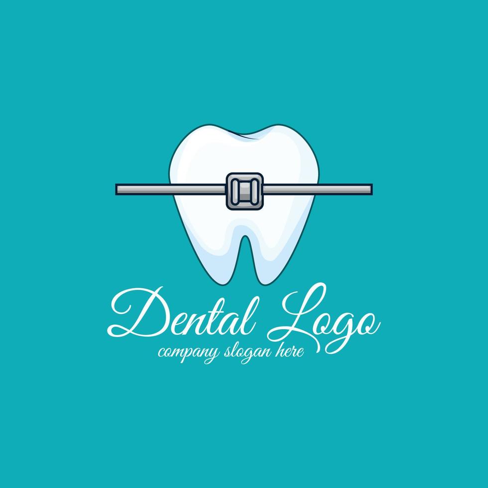 vetor de logotipo de saúde dental, mantendo e cuidando dos dentes, design para serigrafia, empresa, adesivos, plano de fundo