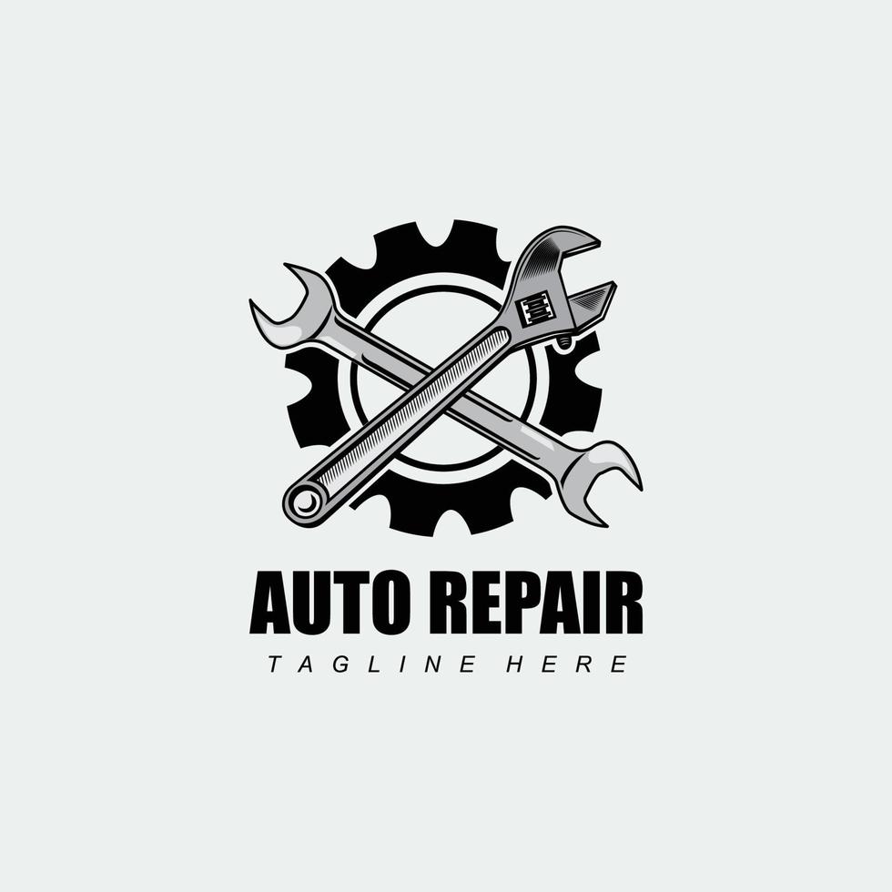 design de logotipo de reparo de carro automotivo adequado para adesivos e telas de logotipo da empresa vetor