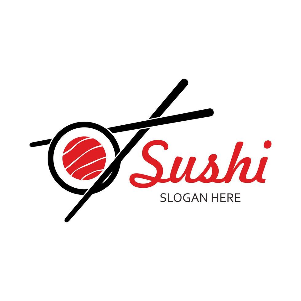 logotipo de comida de sushi vetor