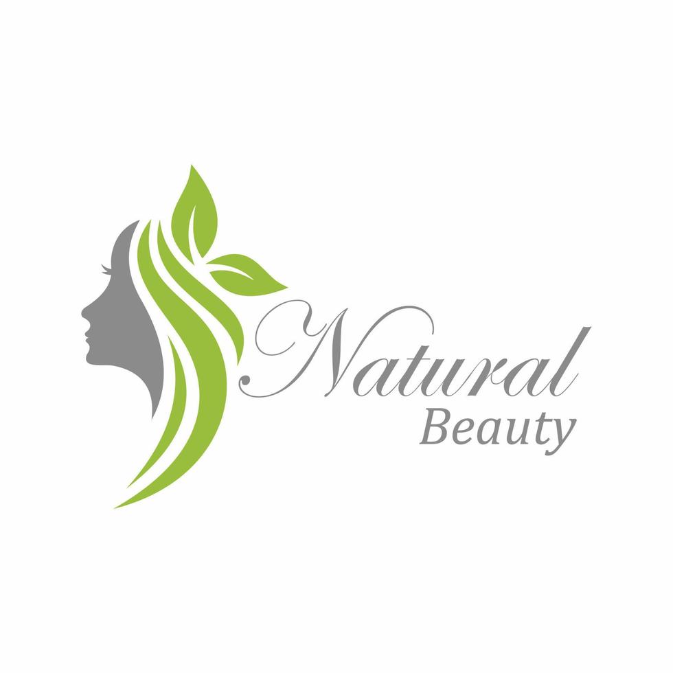 logotipo de vetor de beleza natural