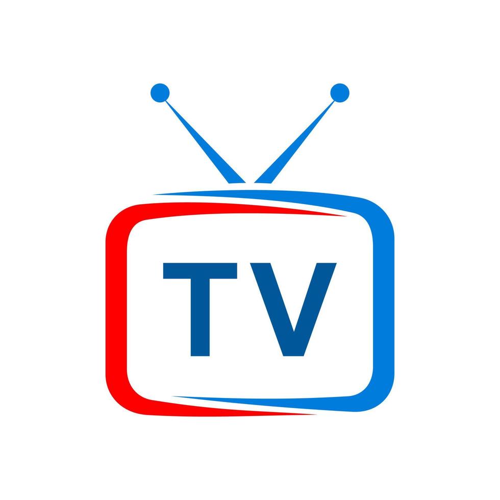 logotipo de vetor de tv