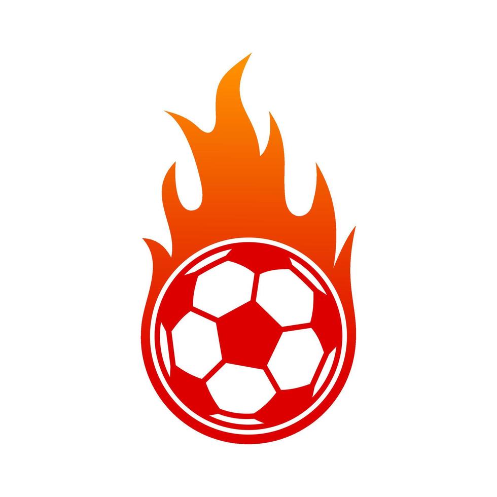 logotipo de fogo de bola vetor