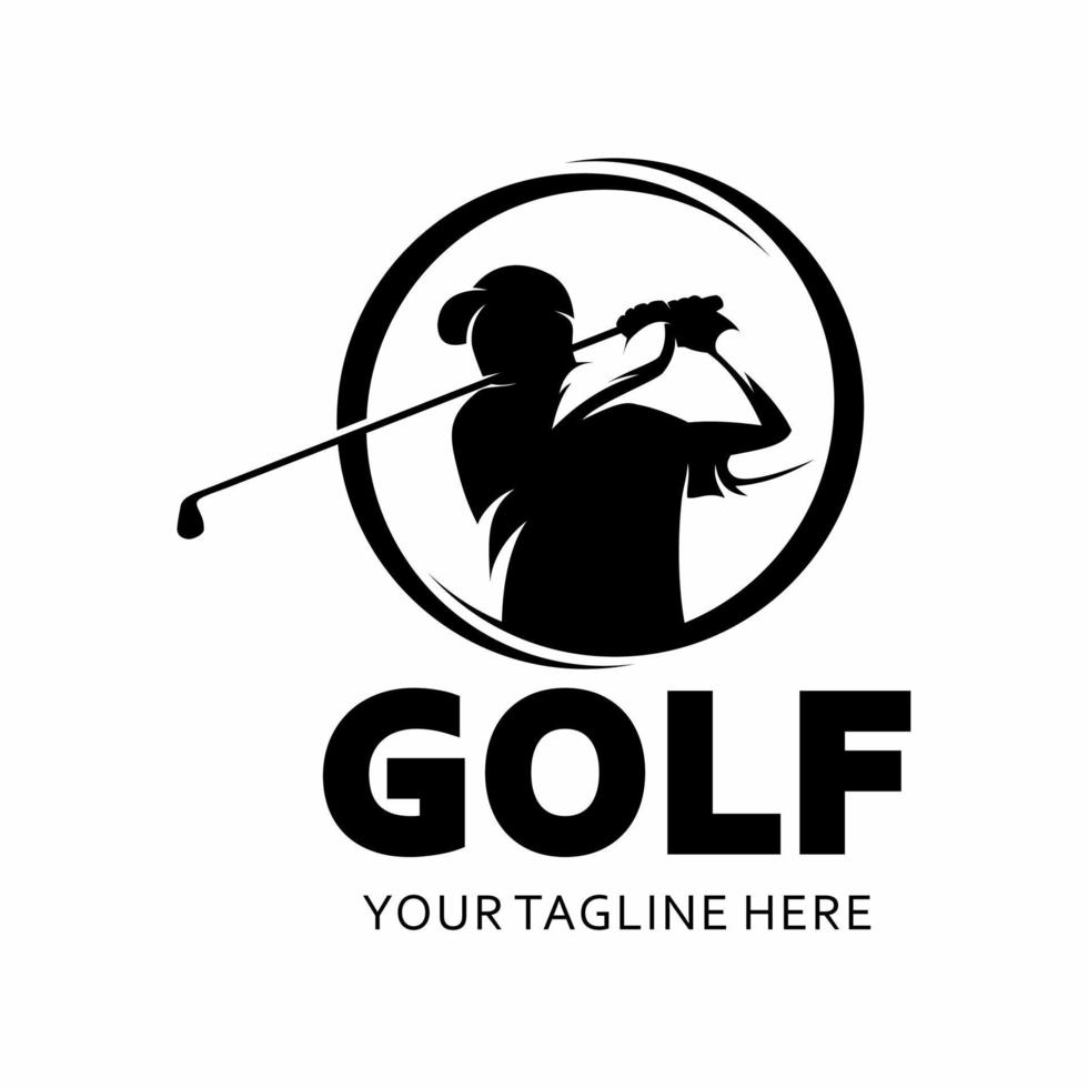 logotipo de vetor de esporte de golfe