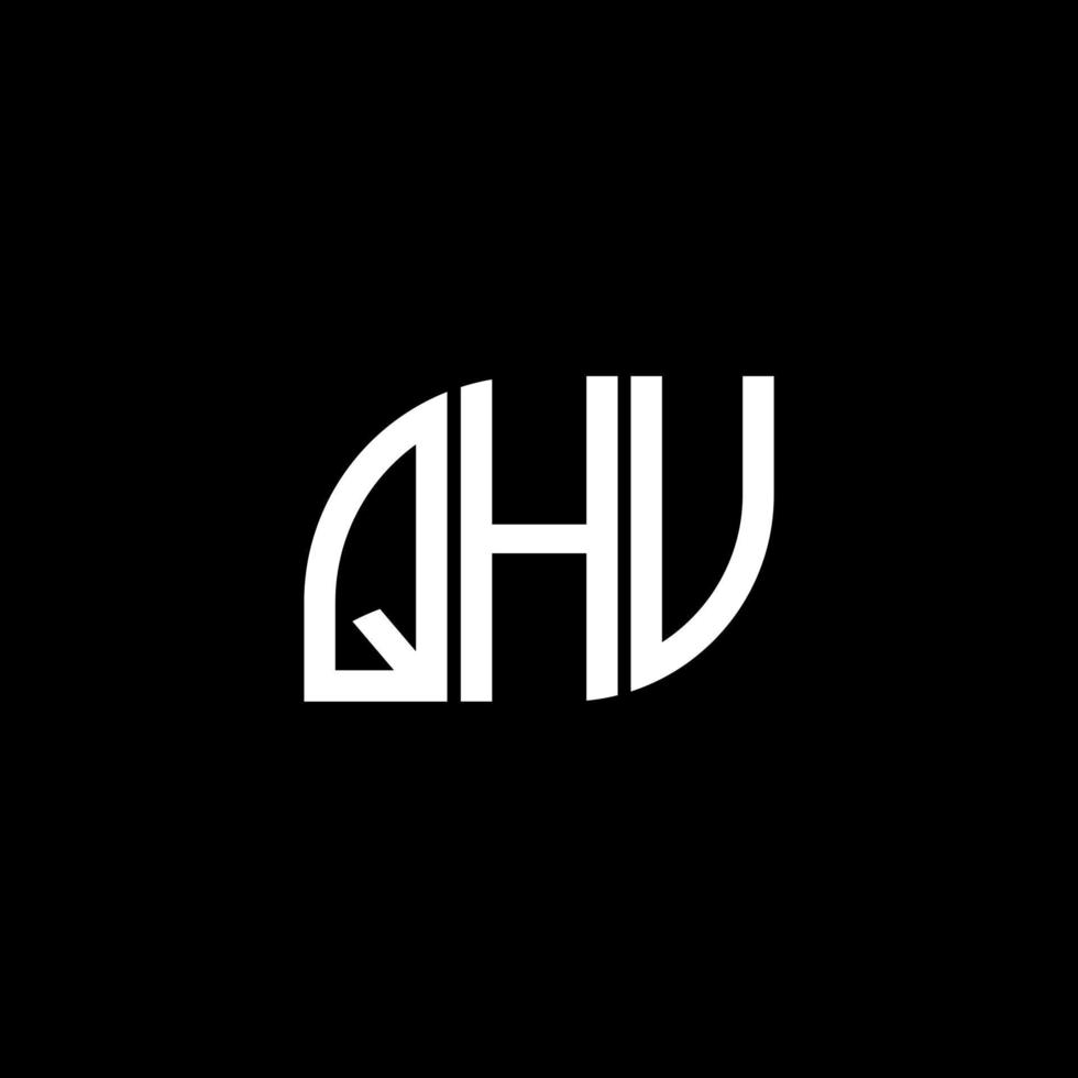 design de logotipo de letra qhv em fundo preto. conceito de logotipo de letra de iniciais criativas qhv. design de letra qhv. vetor