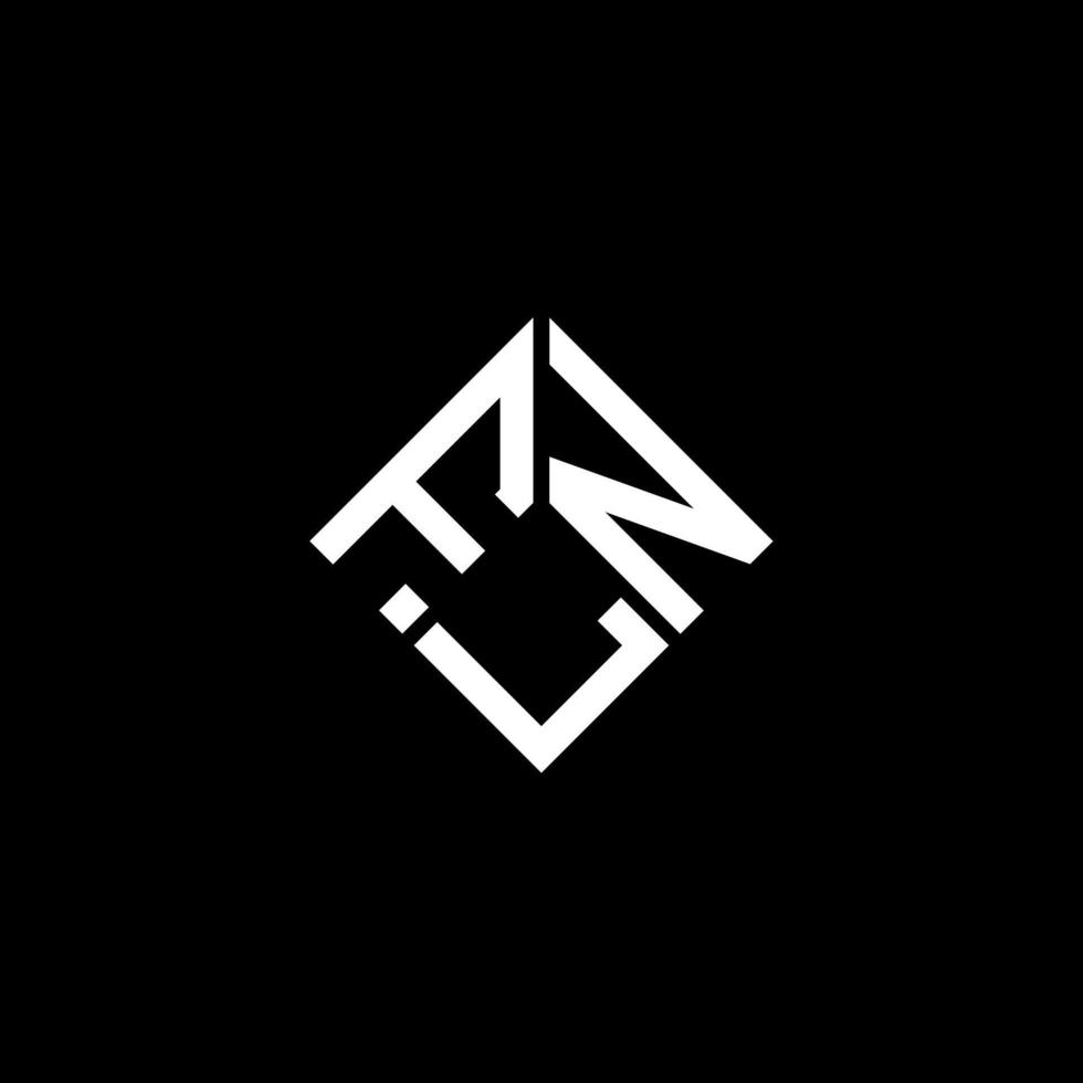 design de logotipo de carta fln em fundo preto. conceito de logotipo de carta de iniciais criativas fln. design de letra fln. vetor