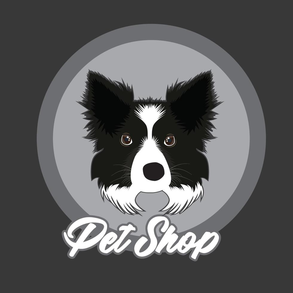 modelo de logotipo de cachorro para petshop e negócios vetor