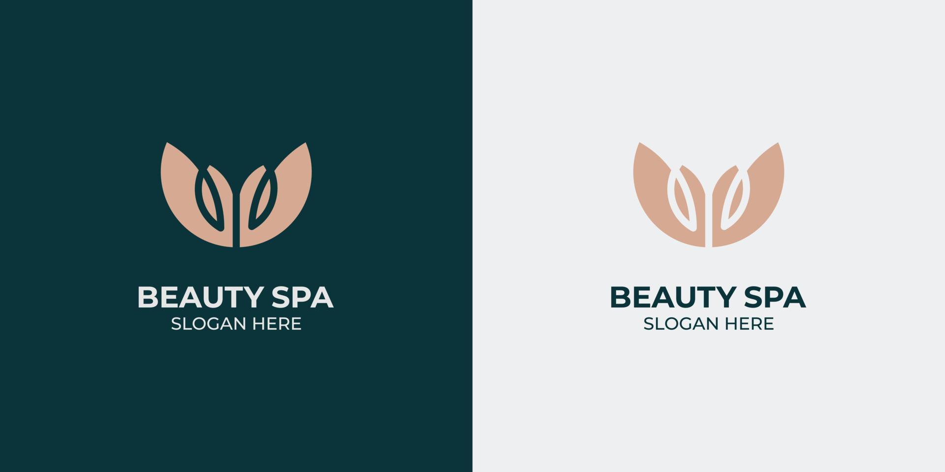 conjunto de logotipo de beleza minimalista e abstrato vetor