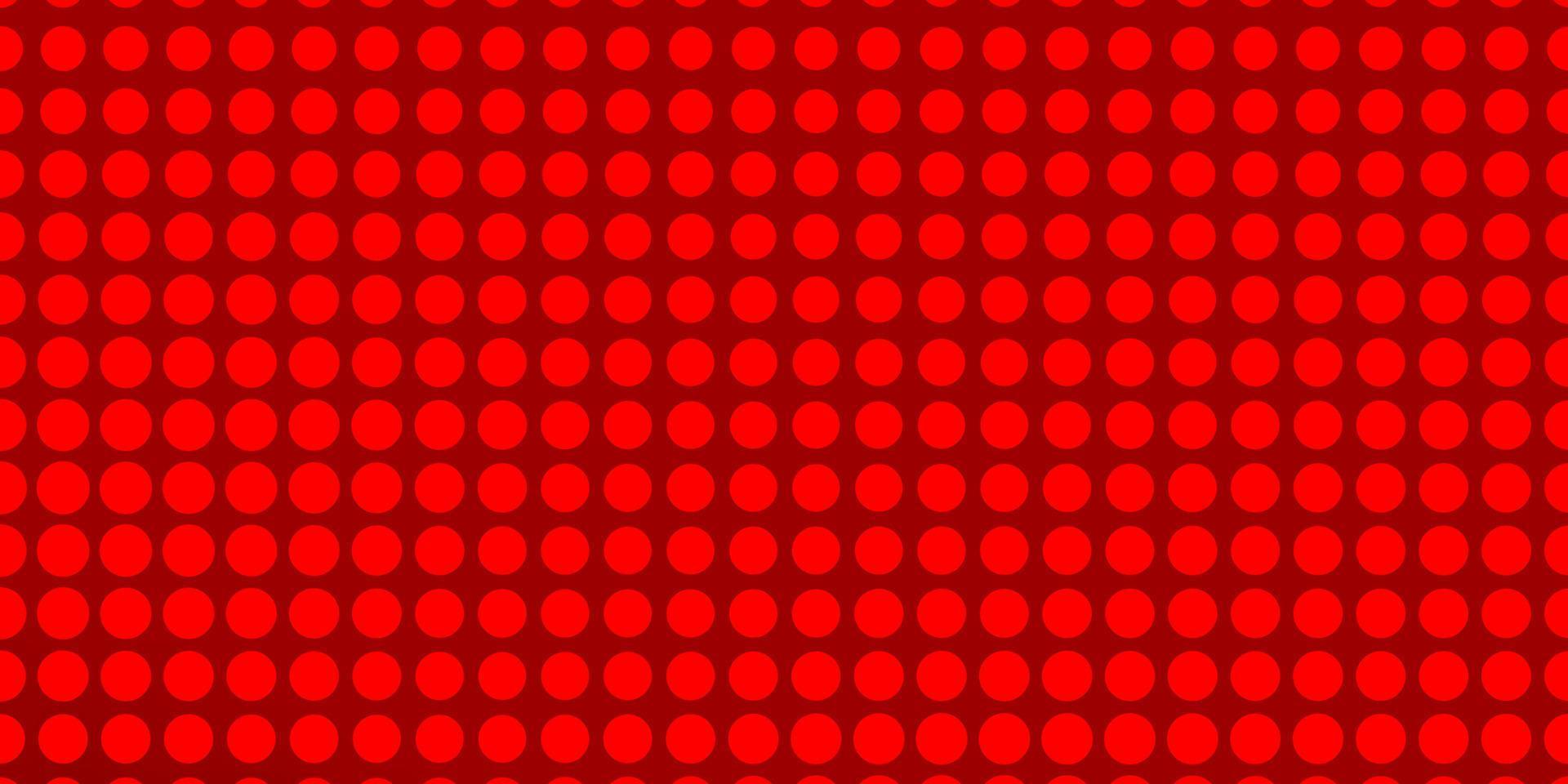 padrão de vetor vermelho claro com círculos.