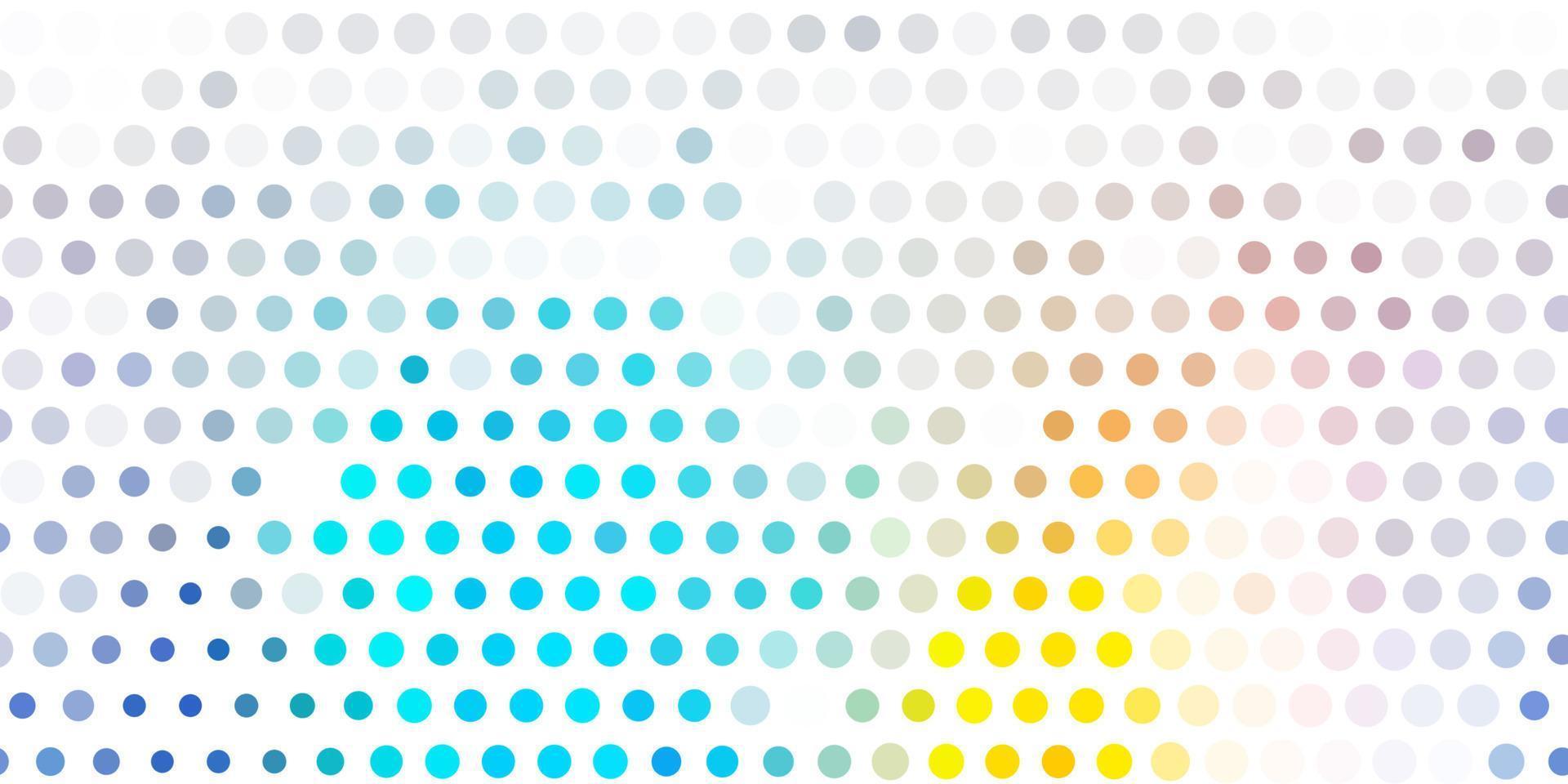 padrão de vetor azul e amarelo claro com esferas.