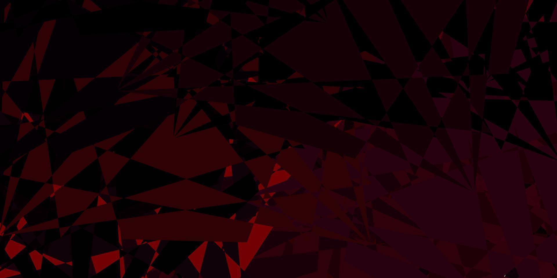 textura vector rosa escuro com triângulos aleatórios.