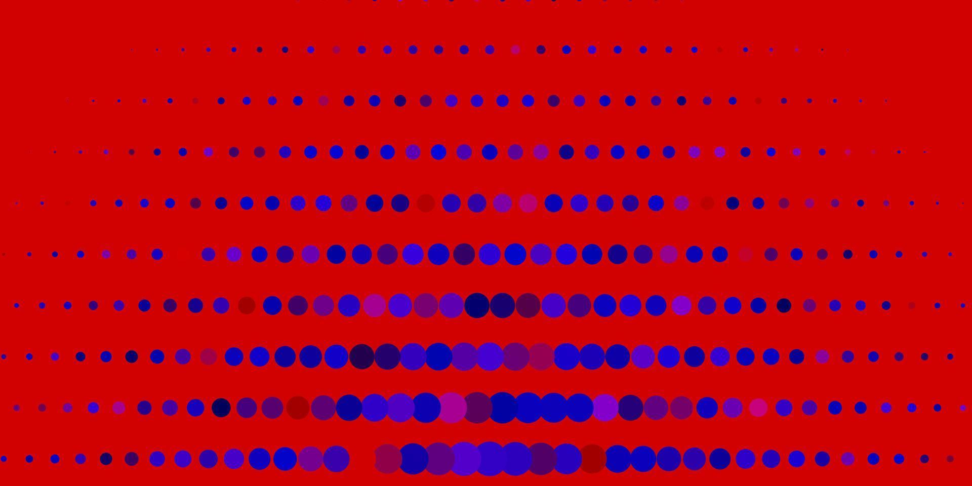 layout de vetor azul escuro e vermelho com formas de círculo.