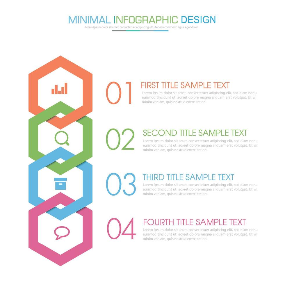 modelo de infográfico de negócios com ícone, ilustração de design vetorial vetor